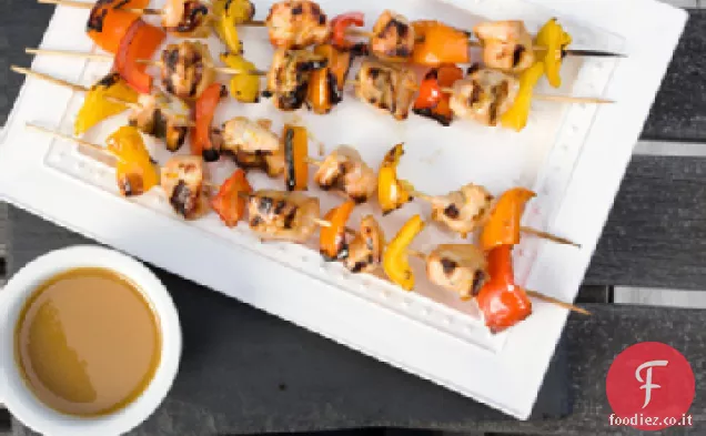 Ricetta spiedini di pollo al miele e senape