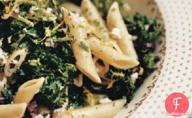 Penne con Olive Verdi e Feta